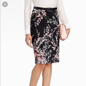 Talbots floral pencil skirt